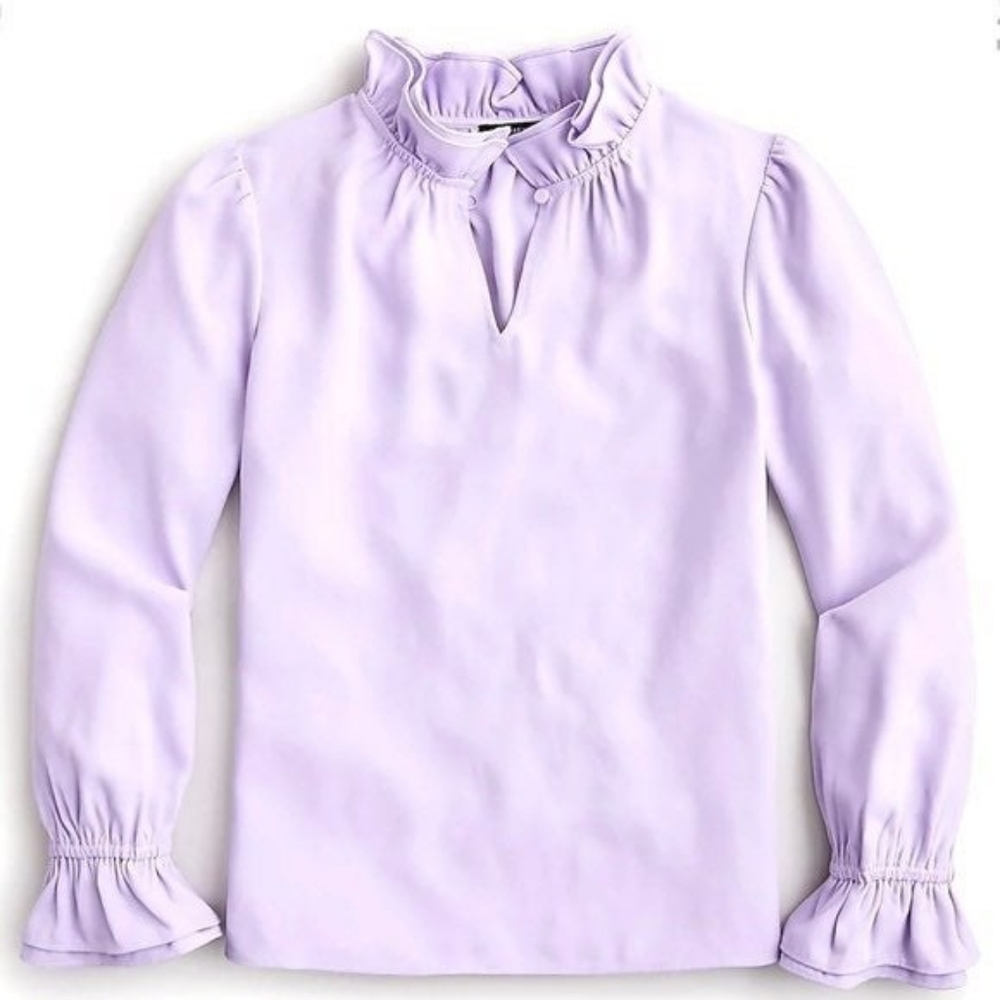 J. Crew Lilac 365 Crepe Blouse